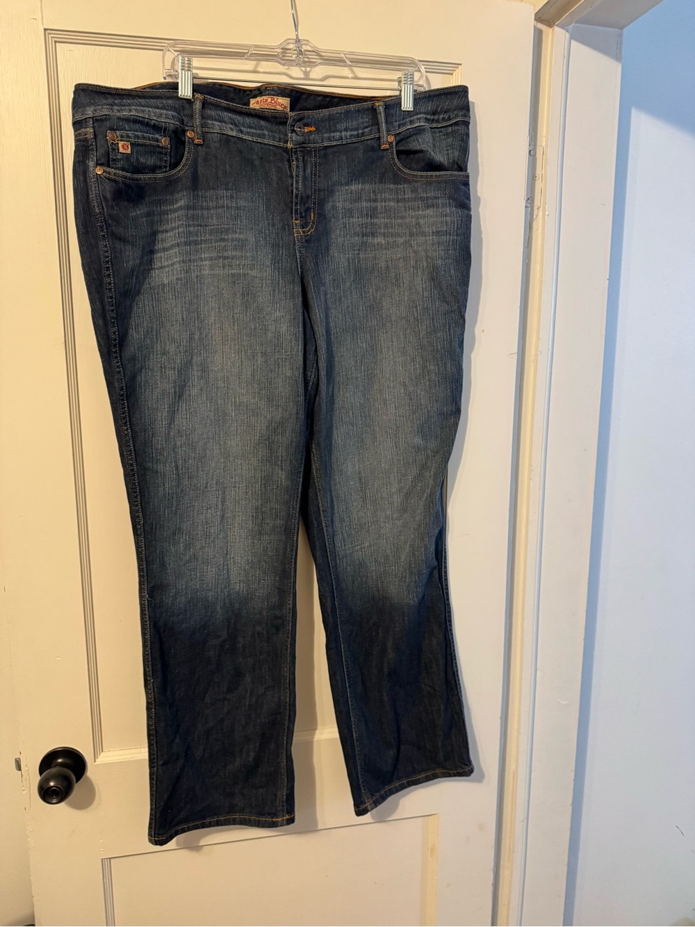 Paris Blues Straight Leg Jeans in Dark Blue
